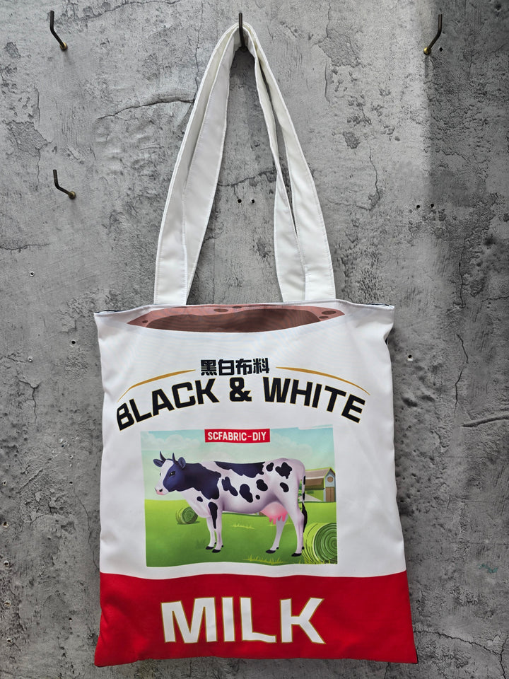 黑白牛奶環保袋