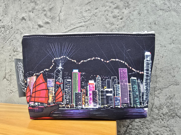 香港夜景化妝袋