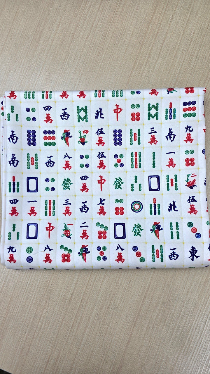 麻雀布（白底）