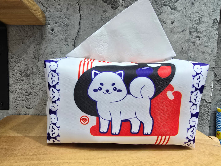 大白犬紙巾套 White Puppy Tissue Box