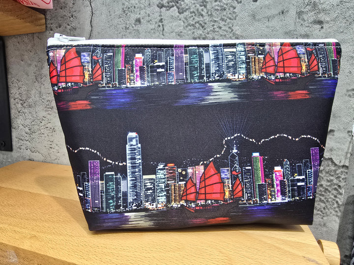 香港夜景化妝袋